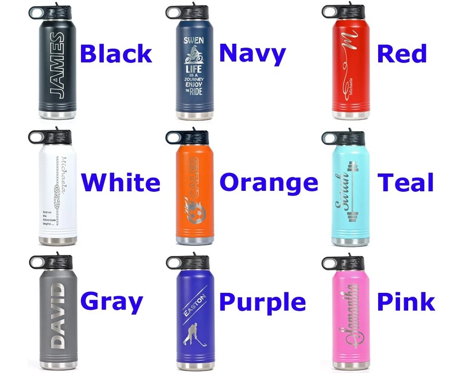 Baseball Team Player & Coach Gift: Personalized Water Bottle, Little League - Image 3 of 4