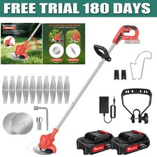 Cordless Grass Trimmer Garden Weed Strimmer Cutter Power Rechargeable Li Battery