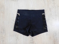 schwarze Mädchen Shorts- Gr. 164 von H&M elastisches Material-Glitzerpailletten 