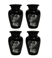 Classic Angel Mini Set of 4 Small Urns for Human Ashes, Holds 0.75 Lbs. Per Mini