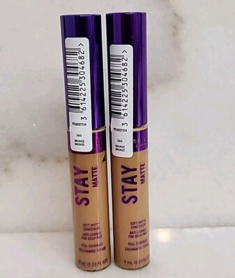 2- Rimmel Stay Matte Soft-Matte Full Coverage Concealer #360 Bronze 
