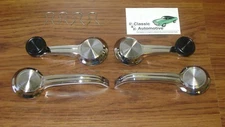 Window Cranks + Door Handles 4pc Kit 67 Camaro Chevelle w/ black knob Impala