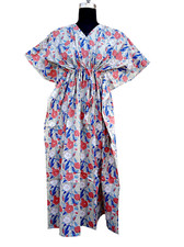 Kaftans For Womens Resort Wear Caftan Printed Cotton Beach Wear Cotton Gown