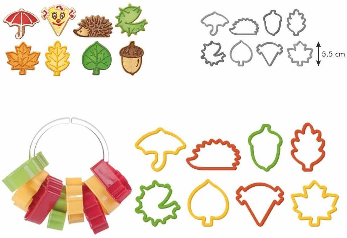 TESCOMA STAMPO DOLCE FORNO TAGLIABISCOTTI AUTUNNO IN ANELLO 8 FORME PLASTICA 822