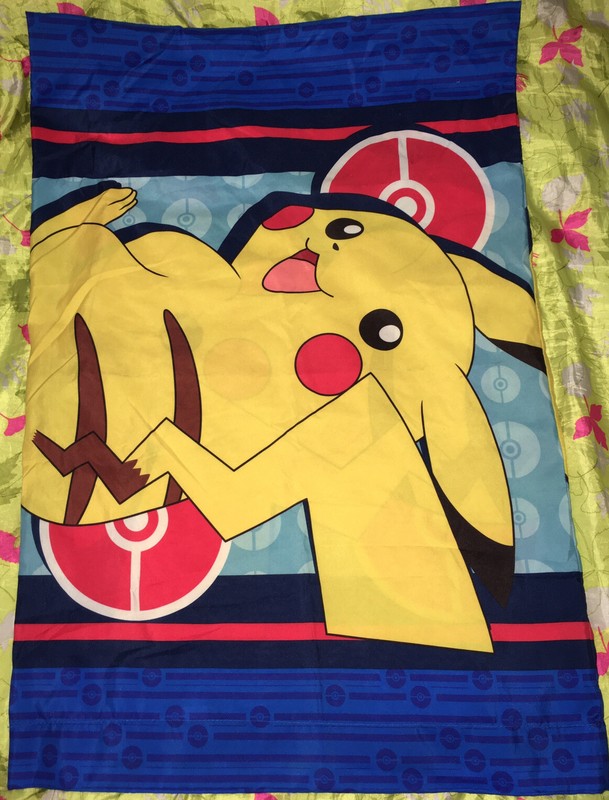 ✳️ Pokemon Electric Ignite Bedding~Pillow Case Go Pikachu Pokémon Pokeball GuC