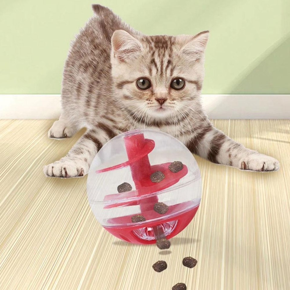 Cat Toy Cat Puzzle Small Toy Leakage Ball Waterproof Wearresista and