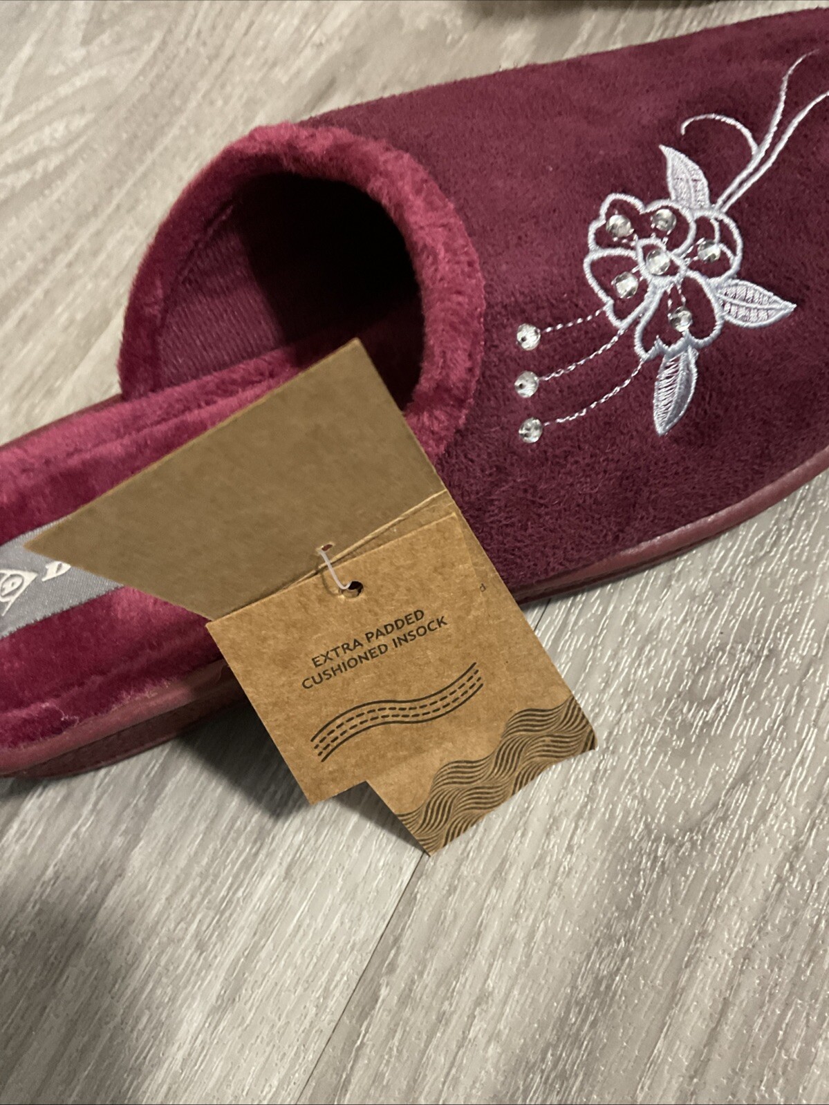 Ladies New Dunlop Slip On , Womens Mules Comfy Slippers Size 8 - Dusty Pink image 8