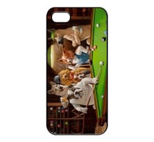 The Hustler BB1 Dogs Playing Pool Phone Cover Case ALL SIZES