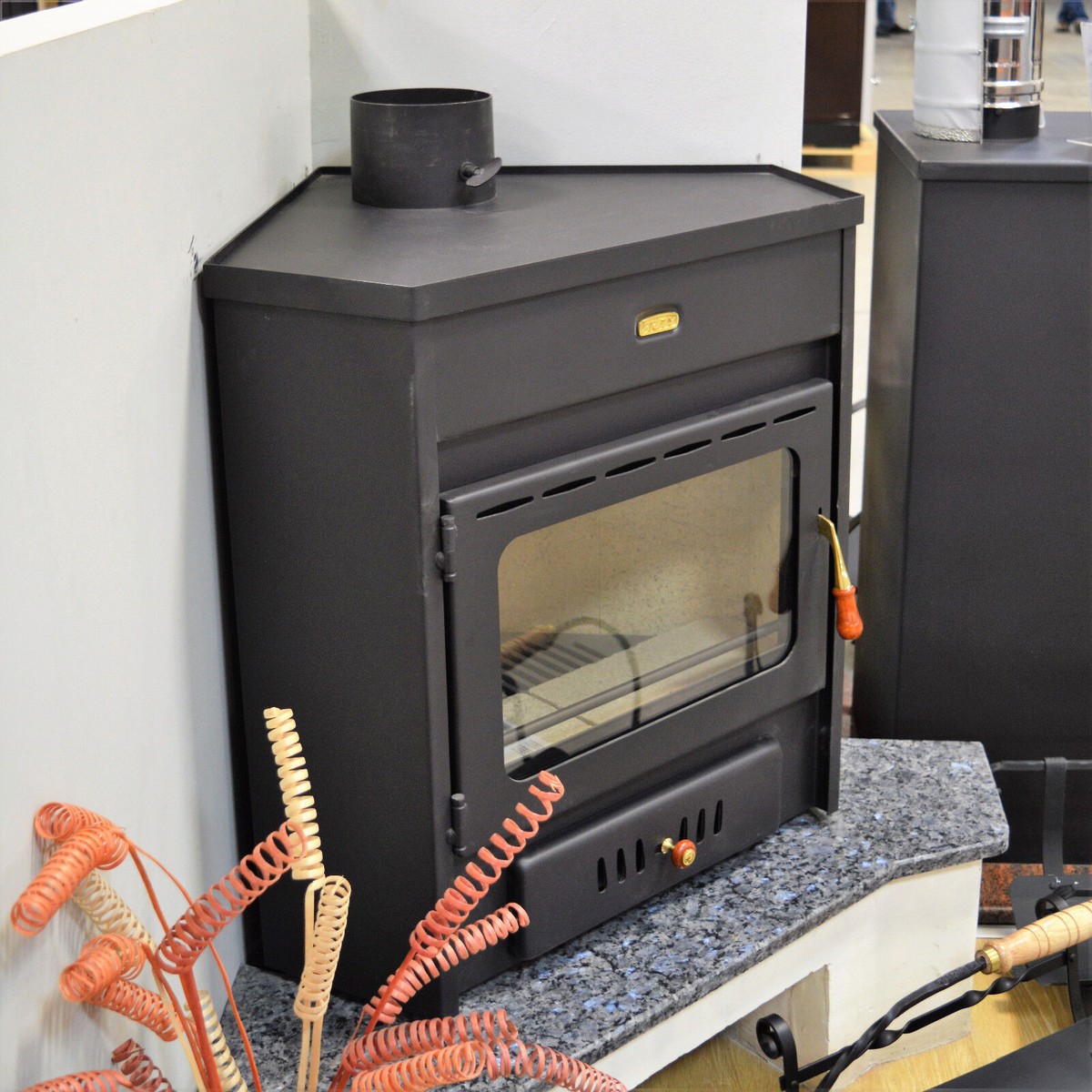 Wood Burning Stove Corner Model Log Burner Solid Fuel 12.1kw Prity AMB  3800215095405 | eBay