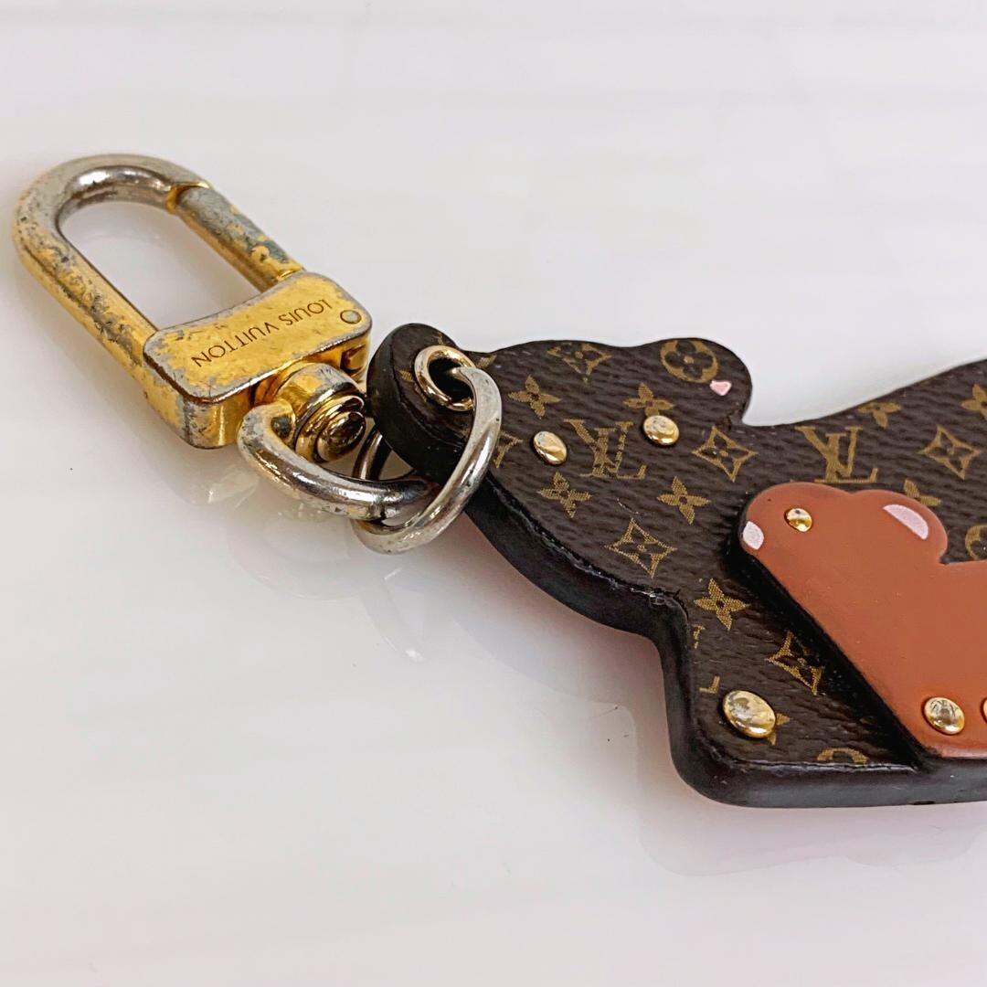 LOUIS VUITTON M69558 Portocle Mum & Baby Bear Keyring