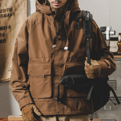 Classic Vintage Overalls Men Spring and Autumn Jacket Hardshell Coat