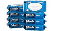 8 Packs Fresh Feel Flushable Adult Wet Wipes, 42 Wipes Per Pack, 336 Total Wipes