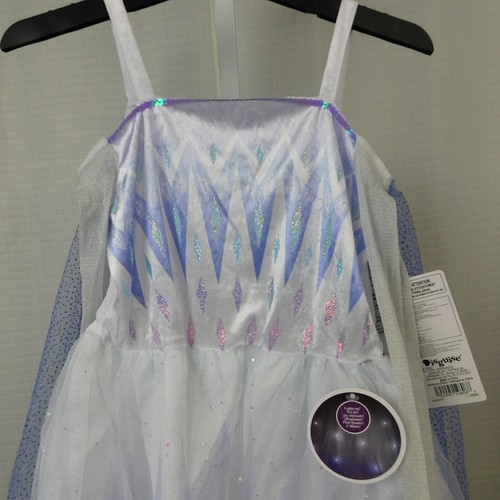 Disney Frozen 2 Kids Snow Queen Elsa Deluxe Light Up Costume 4-6 Small #1842 - Picture 4 of 8