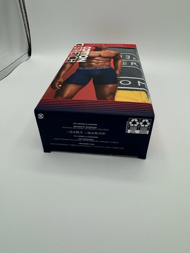 Calzoncillos boxer Tommy Hilfiger 3pk talla grande 36-38 algodón elástico negro rojo gris Foto 3 de 4