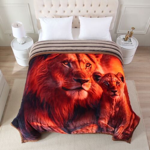 Coperta in pelliccia sintetica 3 strati visone coreano coperte letto pesante spesso design animale king - Foto 12 di 71
