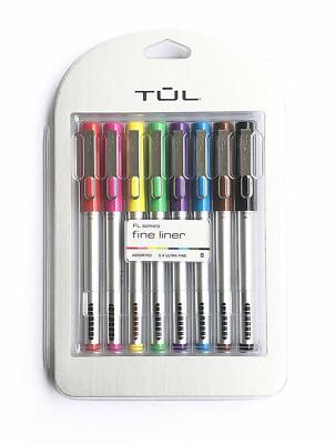 TUL Fine Liner Felt-Tip Pens, Ultra-Fine Point, mm, Assorted ink