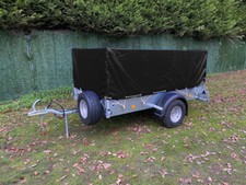 HEAVIEST DUTY 660gsm Ifor Williams P7e Full Mesh Side Trailer Cover - BLACK