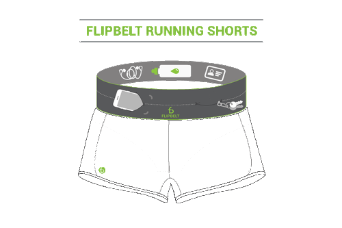 Pantalones cortos para correr FlipBelt - Imagen 8 de 10