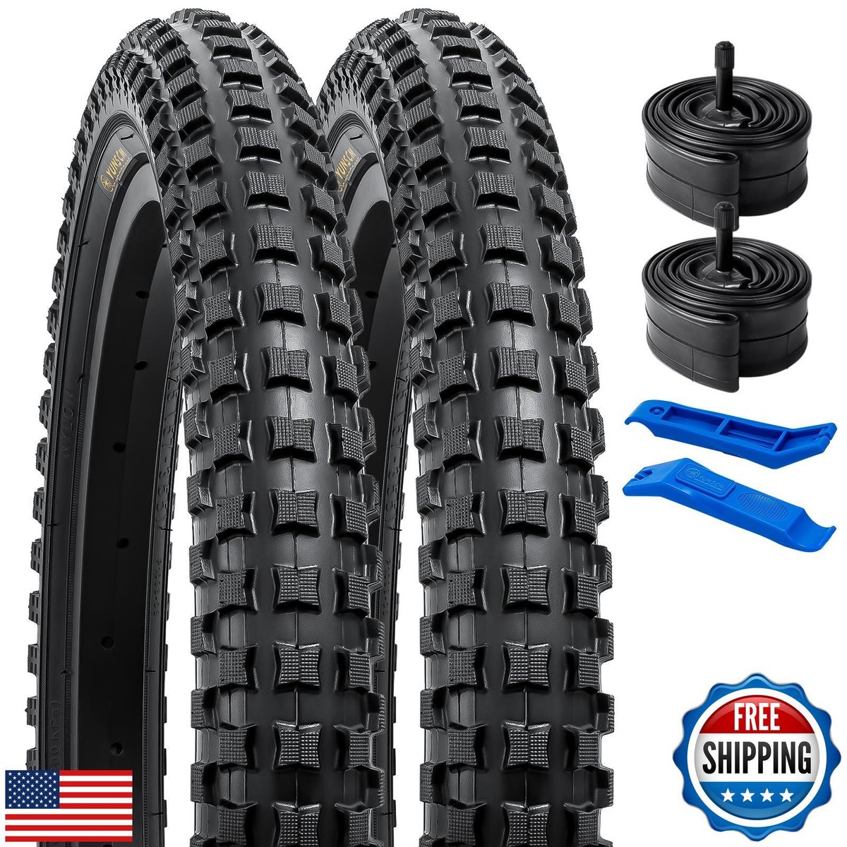 YunSCM Faltbare 29-Zoll Fahrradreifen - 2 Stück, 29x2.25, 60 TPI, Pannensicher Für Mountainbikes & City Bikes