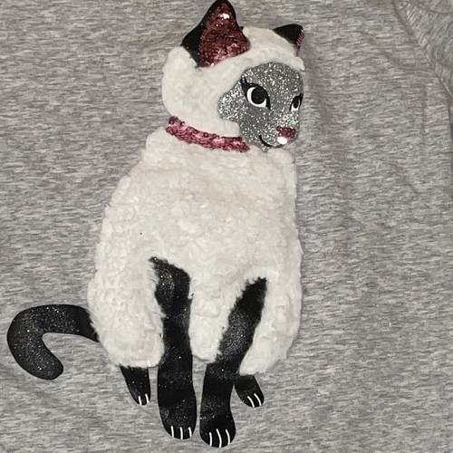 The Childrens Place Siamese Kitty Cat FUR 3D Sparkle Ears Blouse Top XL❤️blt7m78 - Picture 5 of 9