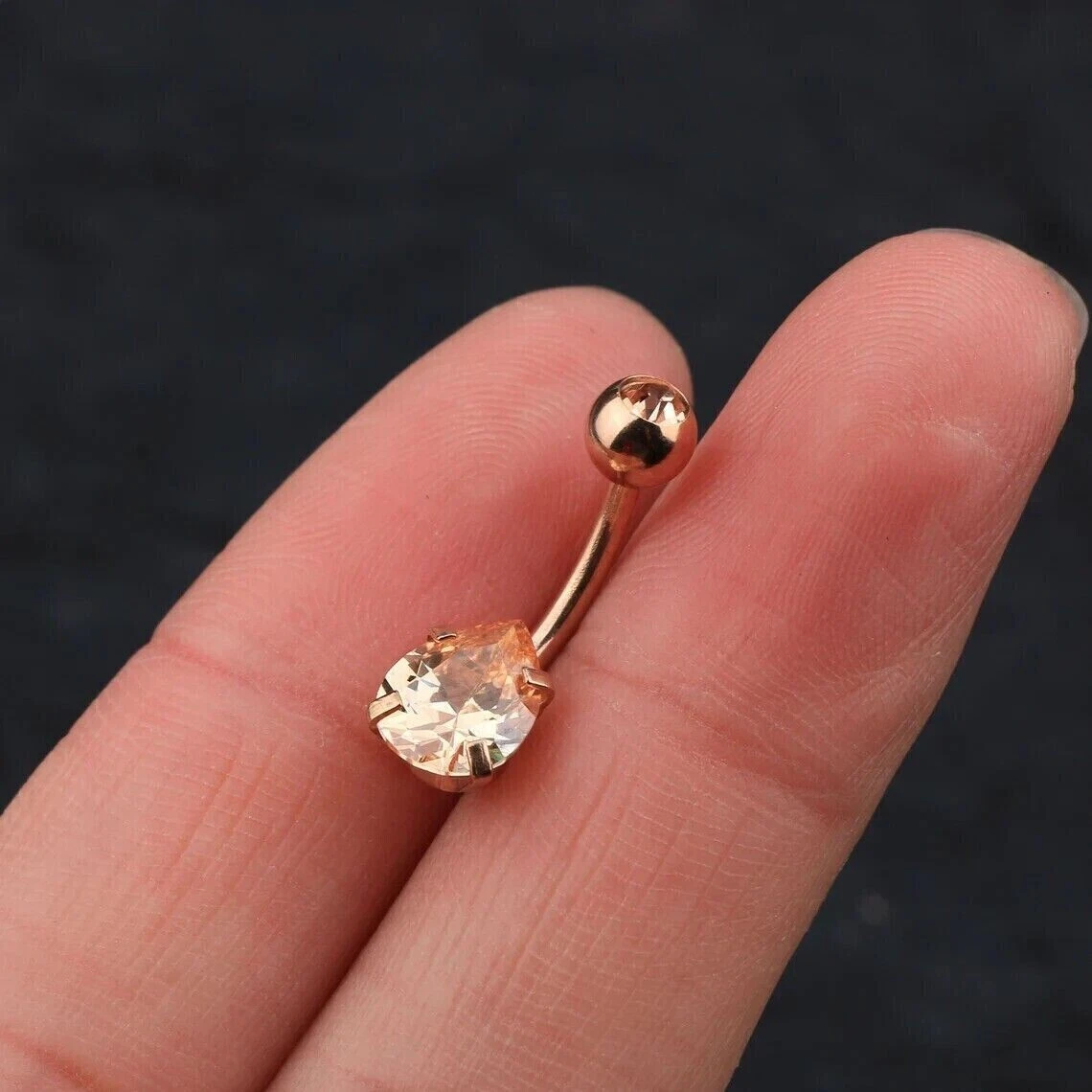 Peach belly button deals ring