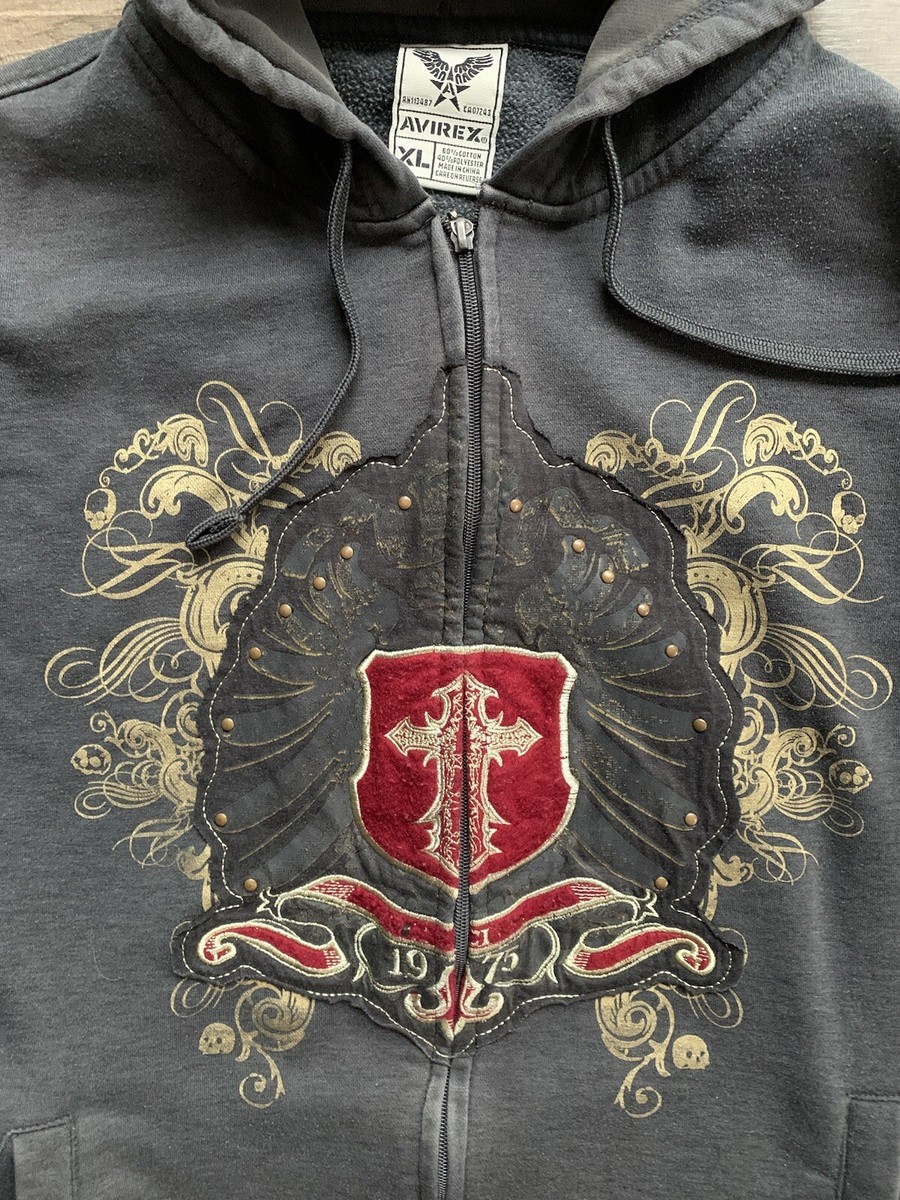 トップス PALACE Avirex Zip Hood \"Gray Marl\" Palace Avirex Zip Hood Grey Marl - Autumn 2023 - Palace