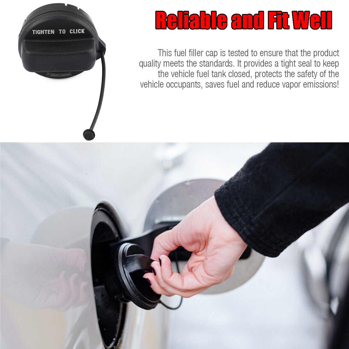 OEM 17670-T3W-A01 Replacement Honda Fuel Tank Cap Tether Replacement - Fits  Accord, Civic, CR-V, Odyssey 2006-2015 (Part #17670-T3W-A01/A03/SJA-013)  Gas Tank Cap Rope