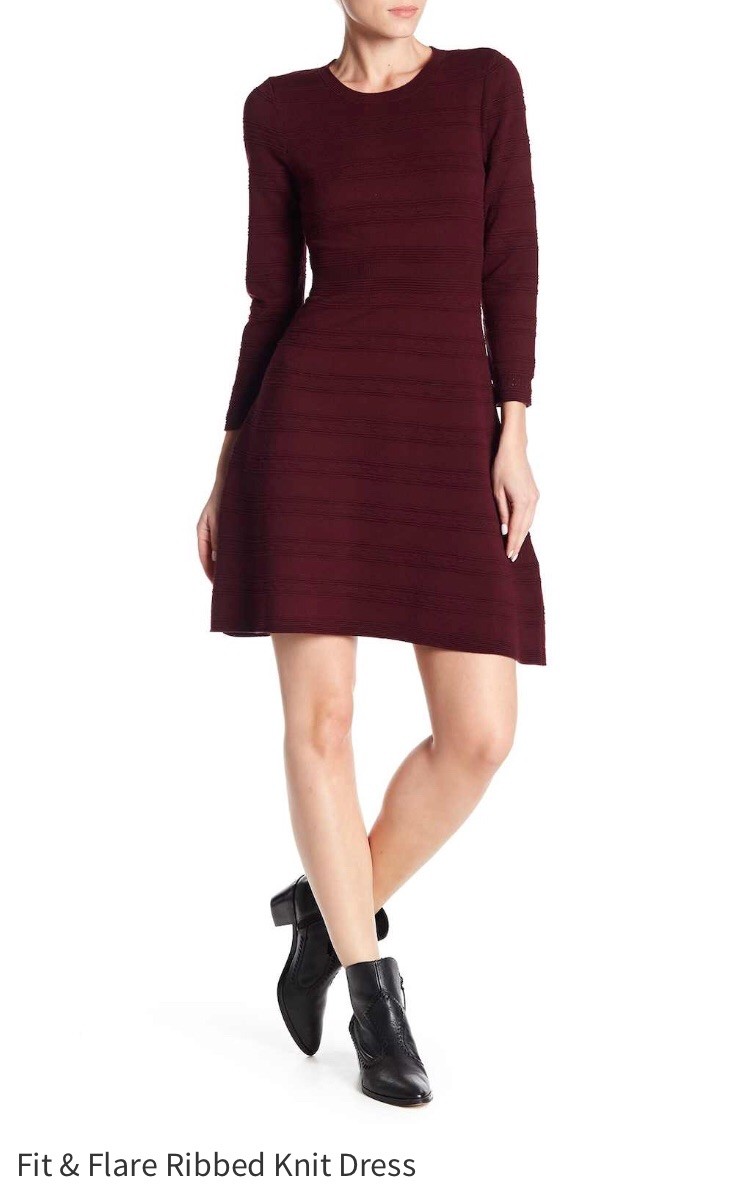 eliza j stitch detail sweater dress
