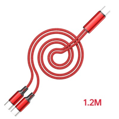 Type C to Type C 1 to 2 Splitter Cable Charge Two USB C Devices Simultaneously