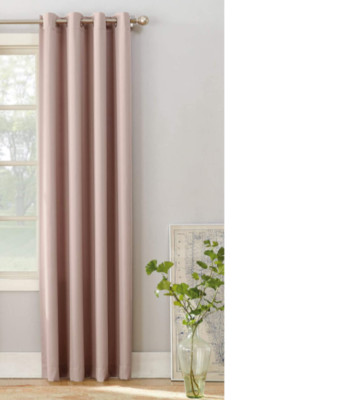 Sun Zero Blackout Single Curtain Panel 54'' x 95'' Blush Pink - 1 Panel Grommets
