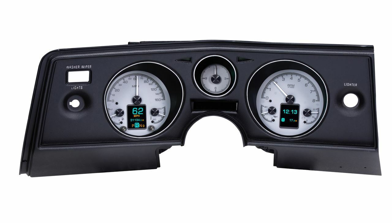 Dakota Digital 69 Chevelle/ Malibu/ El Camino Gauge Cluster Silver HDX