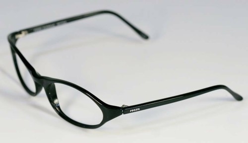 Fossil PEYTON Shiny Black Plastic Eyeglass Frames Designer Style Rx Eyewear - 第 2/3 張圖片