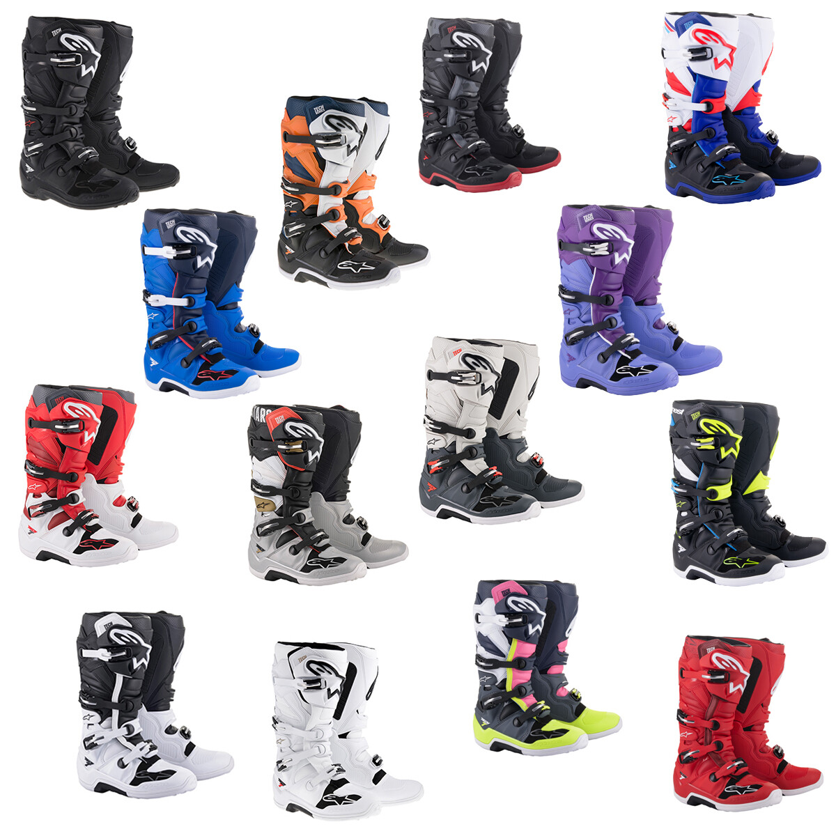 ALPINESTARS TECH 7 MOTORCYCLE MX MOTOCROSS RIDING BOOTS | eBay