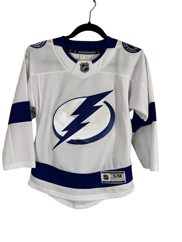 Tampa Bay Lightning Youth White V-Neck Pullover Hockey NFL Jersey for Kids