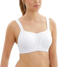 Panache Women's High Impact Underwire Sports Bra, White, 38DD