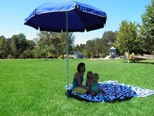 Original Umbrella UPF 50 Beach Sun and Sport Umbrella 7-Feet in Blue