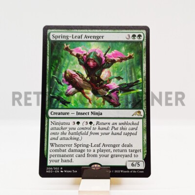 MTG Magic NEO Kamigawa Neon Dinasty - 1x EN NM 208 Spring-Leaf Avenger