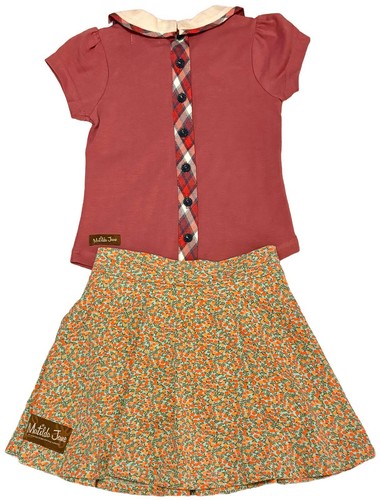 Matilda Jane Kleinkind Mädchen Größe 2 auf Knopfleiste Shirt & Skort Outfit - Bild 2 von 5