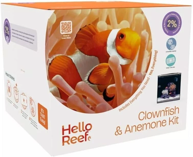 Kit de acuario de agua salada todo en uno HelloReef de 15 galones con guía de aprendizaje Foto 2 de 4