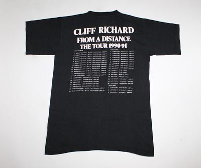 Vintage 90s Cliff Richard Shirt From A Distance The Tour 1990-91