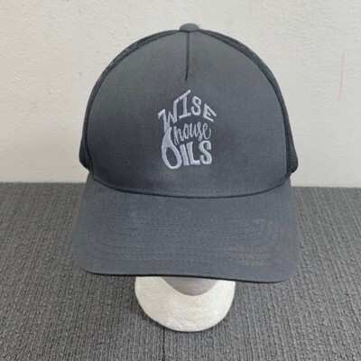 Wise House Oils Trucker Hat Snapback Cap Adjustable Gray Black Classics Yupoong