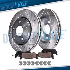Front Drilled and Slotted Disc Rotors Brake Pads Kit for 2018 - 2022 Toyota C-HR