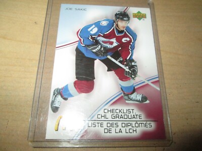 2005-06 Upper Deck McDonalds CHL Garduate # CG 1 Joe Sakic Hockey Card