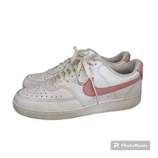 Nike Court Vision Low White Pink Swoosh Glaze Sneakers Women's Size 11