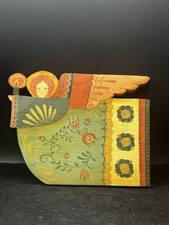 Folk Art Primitive Rustic Handpainted Angel