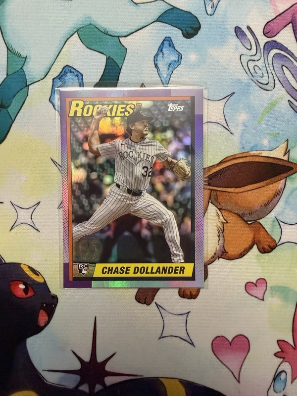 2025 Topps Update Chase Dollander #U90-50- 1990 35th Anniversary Foil Rockies RC