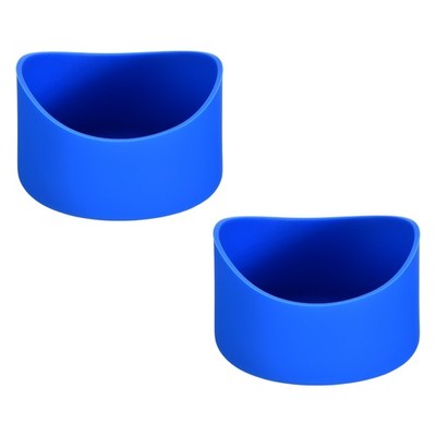 2Pcs Silicone Bottle Boots, 2.75inch Bottom Width Irregular, Blue