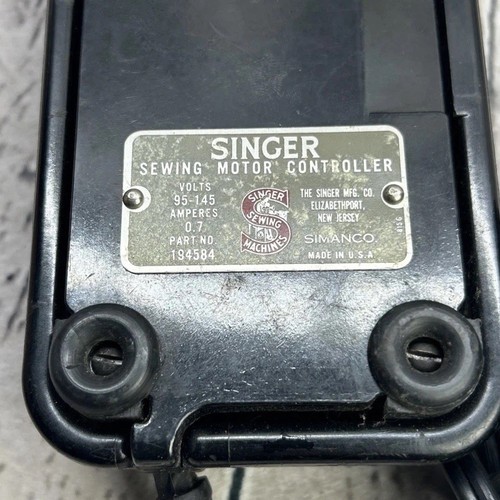 Vintage Singer Nähmotorsteuerung 194584 elektrisches Fußpedal - Bild 7 von 8