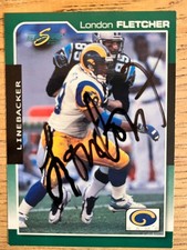 2000 Score London Fletcher #189 Rookie RC signed card Autographed . rookie card picture