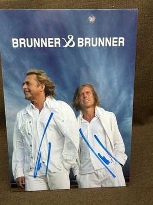 Autogrammkarte - '' BRUNNER & BRUNNER '' - neue Karte - Original HANDSIGNIERT...